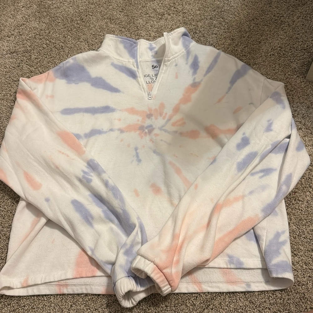 Cropped 1/4 zip pullover
